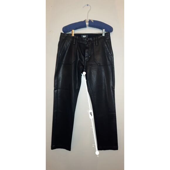 Paige jeans Mayslie Straight Ankle in Black Fog Luxe Coating size 29 (US 8) - Picture 5 of 11